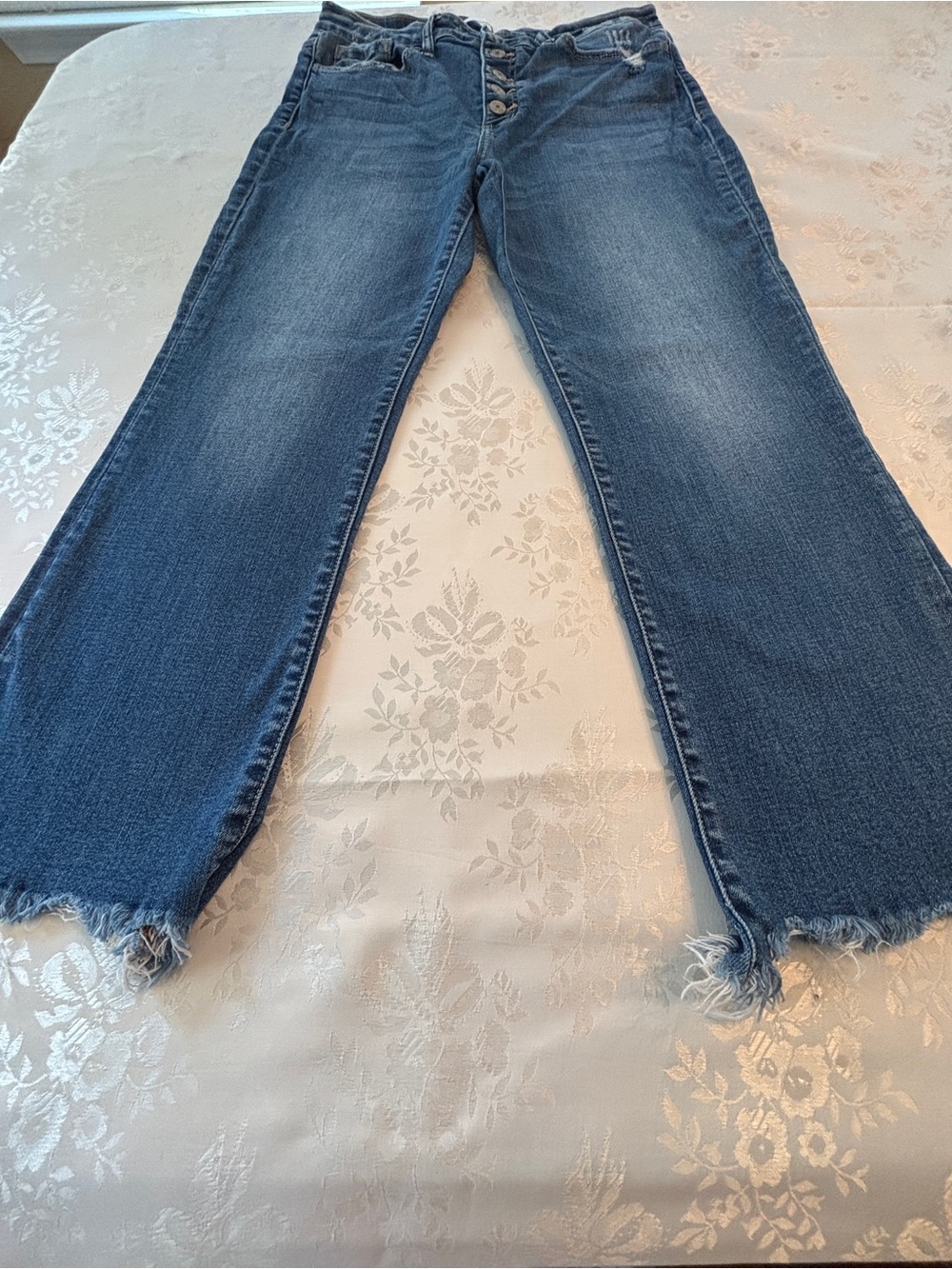 Vervet Blue Women's Button-Fly Straight Jeans